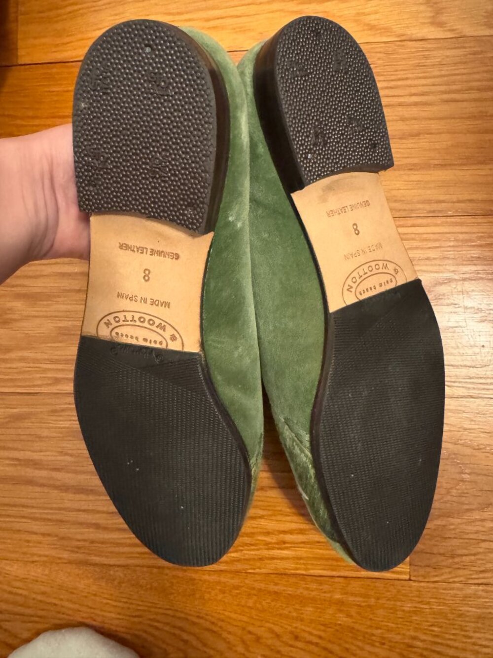 Stubbs & Wootton sage embroidered Loafers size 8 - Picture 4 of 6